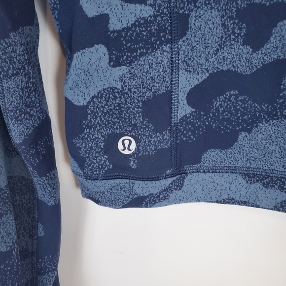 Lululemon Its Rulu Run Cropped Half-Zip Heritage Speckle Camo Jacquard Size 6 - Picture 2 of 12